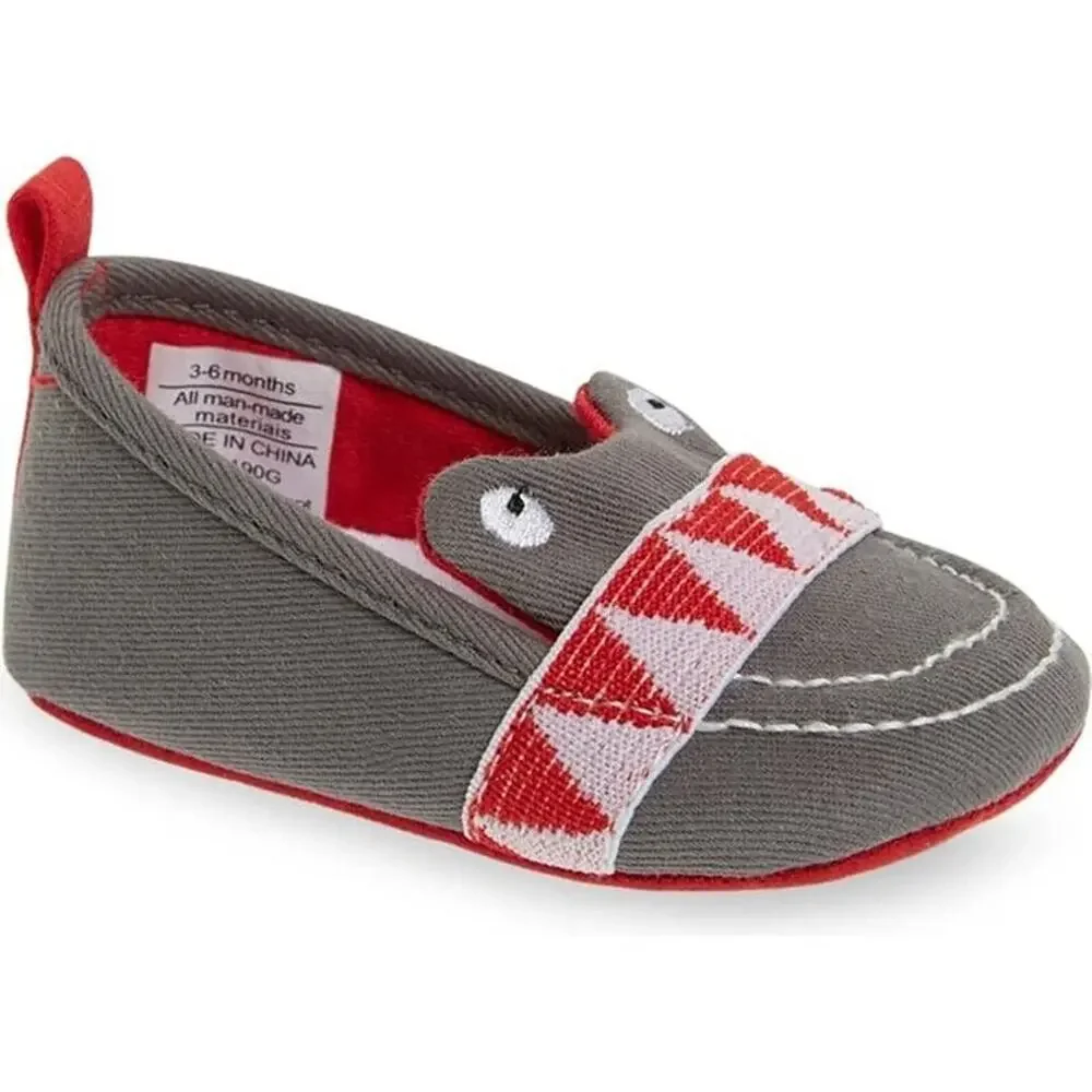 Rosie Pope 'I See You' Adorable Crib Shoe. Gray And Red. Size 3-6 Months. Gift